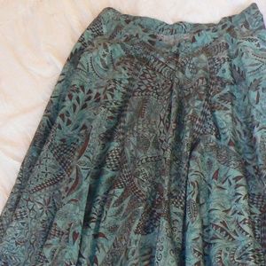 Peruvian Connection asymmetrical teal skirt 10